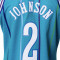 Maglietta Mitchell & Ness Swingman Jersey Charlotte Hornets - Larry Johnson 1992-93