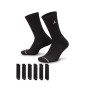 Everyday Cushioned Poly Crew (6 Paia)-Black-White