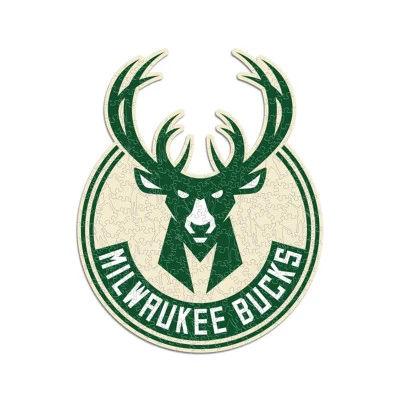 Puzzle di Legno Milwaukee Bucks Logo Misura S (150 Pezzi)