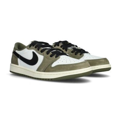 Scarpe Scarpe Air Jordan 1 Retro Low OG Medium Olive And Summit White