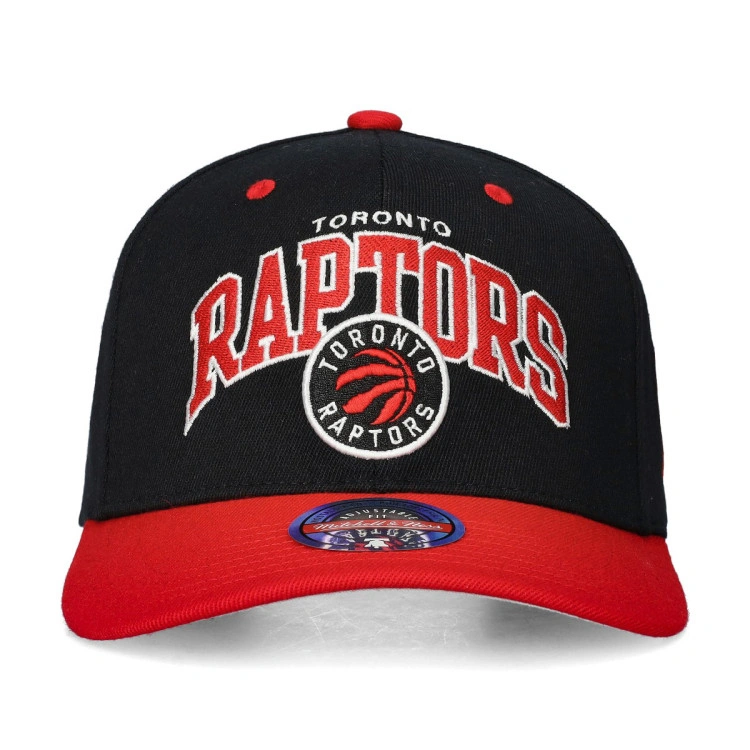 gorra-mitchell-ness-toronto-raptors-team-arch-classic-red-negro-1